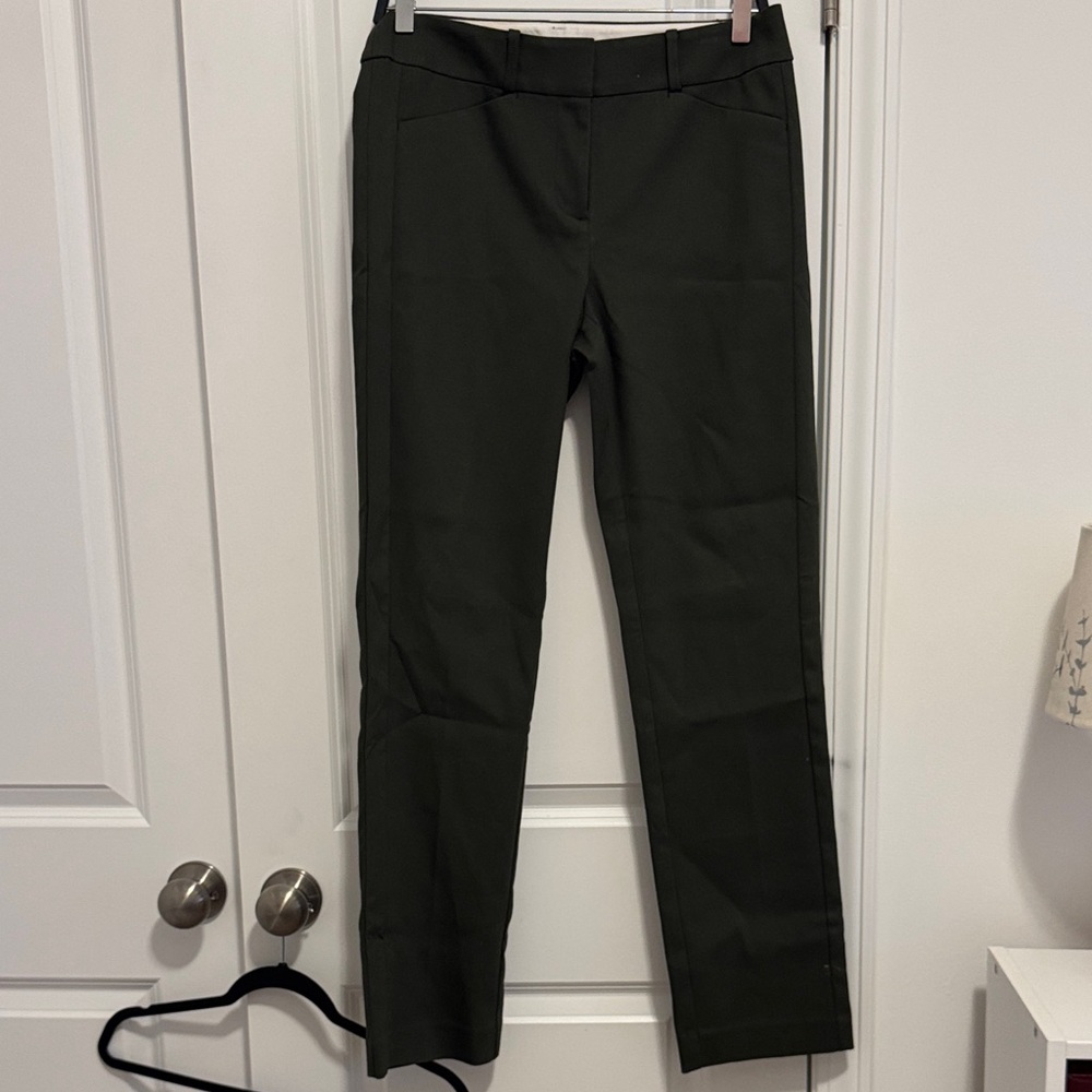 LOFT Forest Green Straight Leg Trousers